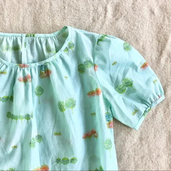 True Vintage handmade voile blouse and skirt matching 2pc set - Picture 6 of 11